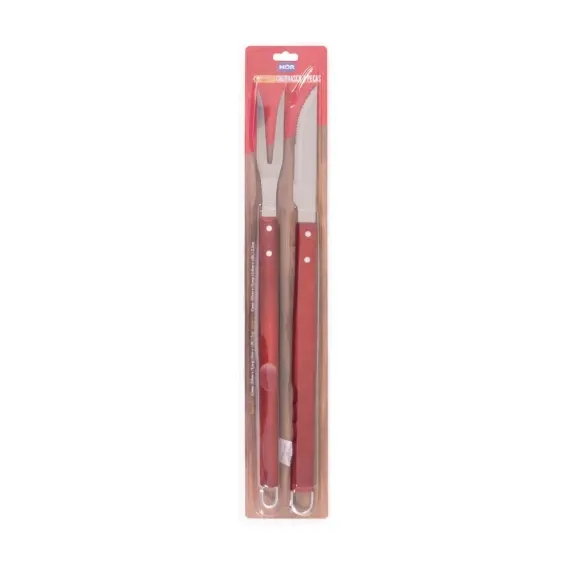 Conjunto Faca e Garfo Mor Para Churrasco